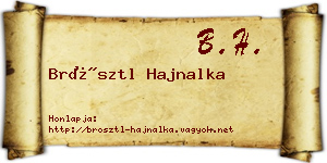 Brösztl Hajnalka névjegykártya