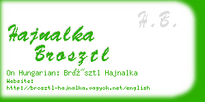 hajnalka brosztl business card